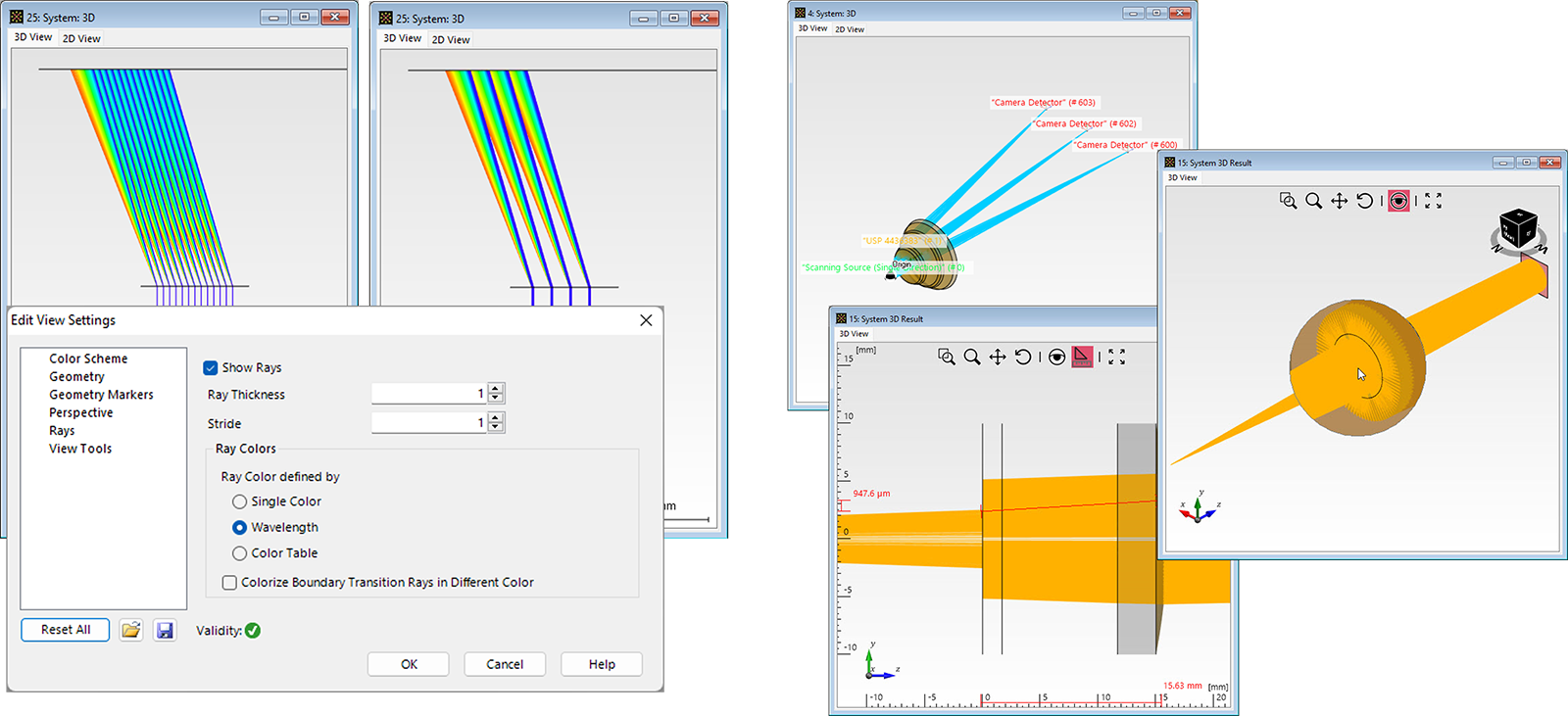 3d Visualization Of The Optical System